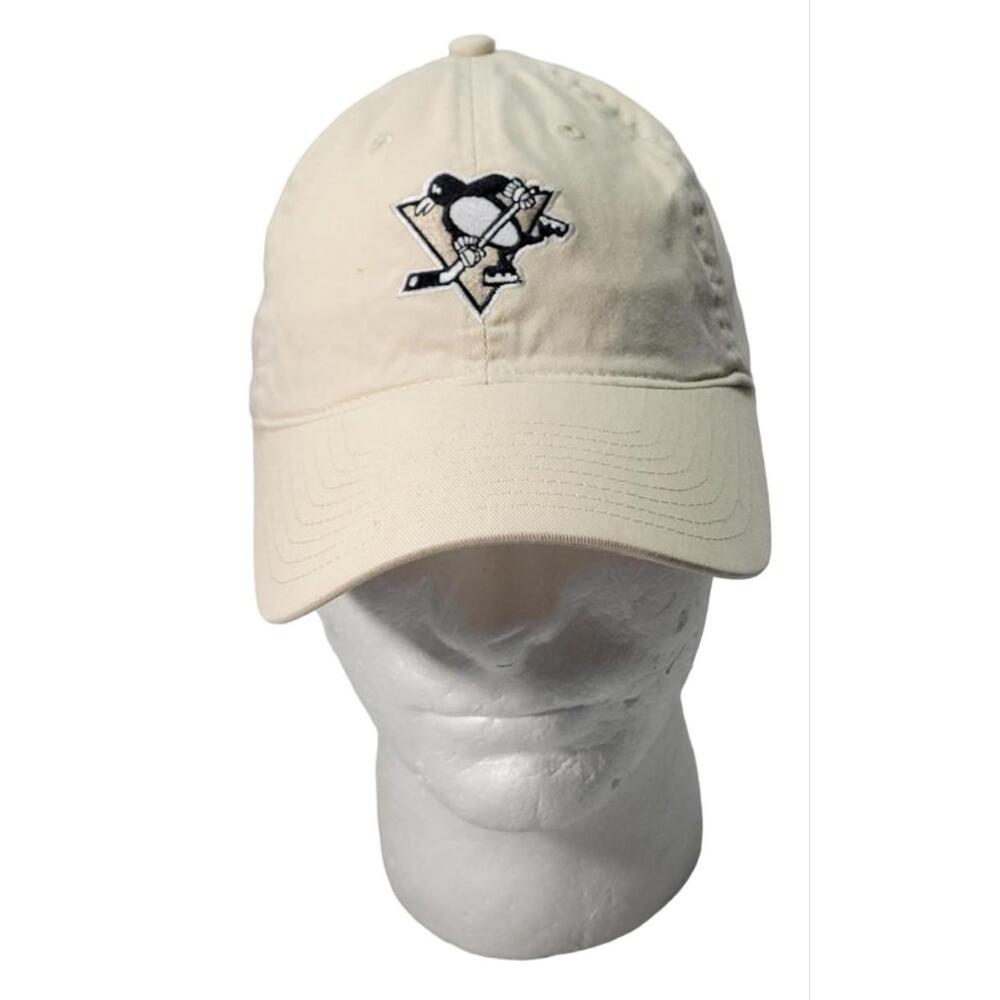 Pittsburgh Penguins NHL Hockey Reebok Strapback Hat Cap  Yellow/Beige